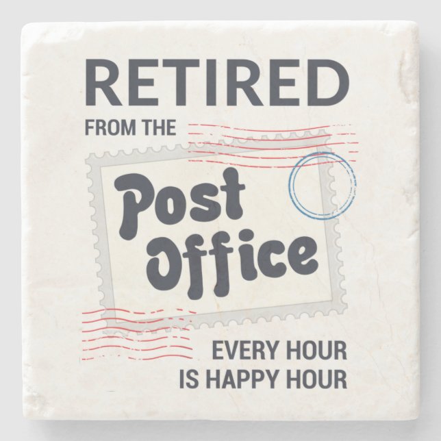 Postal Worker Retirement Mailman Funny Stone Coaster (Front)