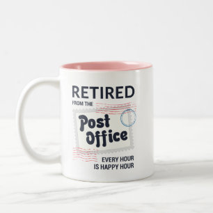 Postal Worker Retirement Mailman Funny Two-Tone Coffee Mug