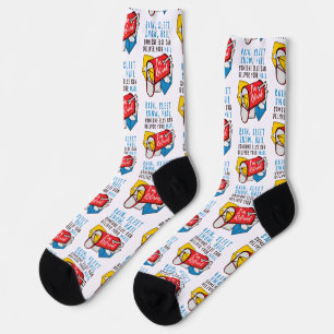 Postal Worker Retirement Mailman I'm Retired Funny Socks