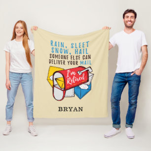 Postal Worker Retirement Mailman Personalised Fleece Blanket