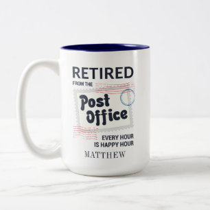 Postal Worker Retirement Mailman Personalised Two-Tone Coffee Mug