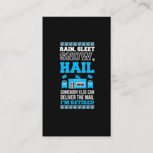Postal Worker Retirement Office Retired Mailman Business Card