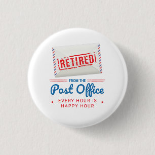 Postal Worker Retirement Post Office Staff Funny 3 Cm Round Badge