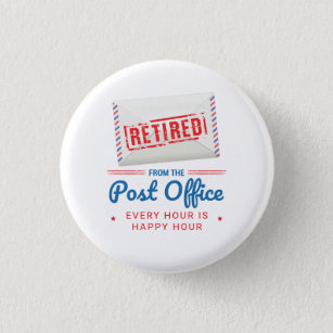 Postal Worker Retirement Post Office Staff Funny 3 Cm Round Badge