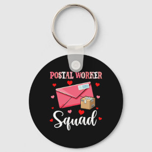 Postal Worker Squad Cute Tools Valentine Hearts Pr Key Ring