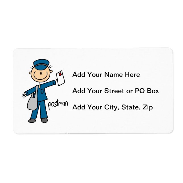 Postal Worker Stick Figure (Front)