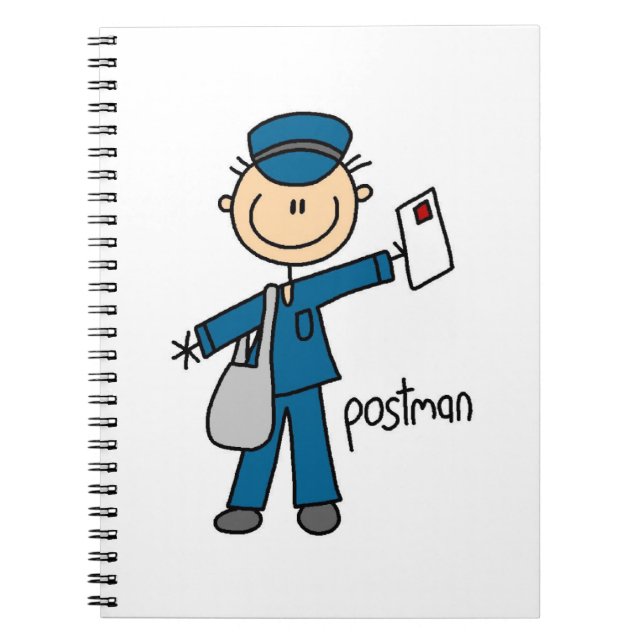 Postal Worker Stick Figure Notebook (Front)
