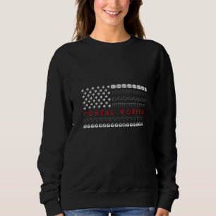 Postal Worker Usa Flag Theme Mail Carrier Outfit Sweatshirt