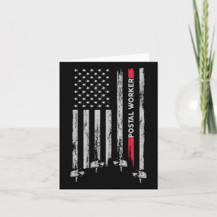 Postal Worker Vintage Usa American Flag Us Postal  Card