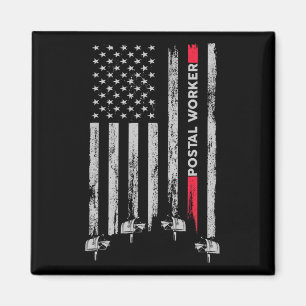 Postal Worker Vintage Usa American Flag Us Postal Magnet
