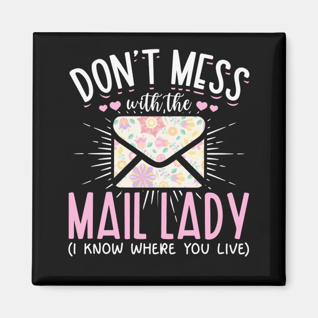 Postal Worker Wife Funny Mailman Woman Magnet (Front)