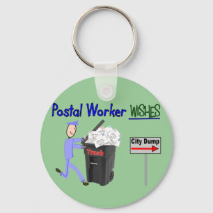 Postal Worker Wishes--Funny Key Ring