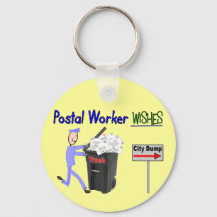 Postal Worker Wishes--Funny Key Ring