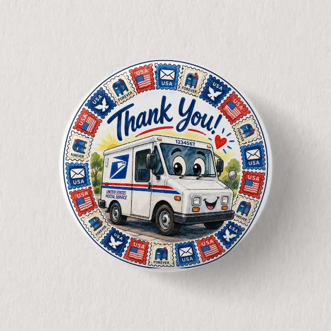 Postal Workers Appreciation  3 Cm Round Badge (Front)