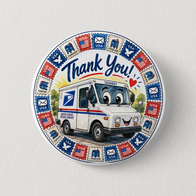 Postal Workers Appreciation  6 Cm Round Badge (Front)