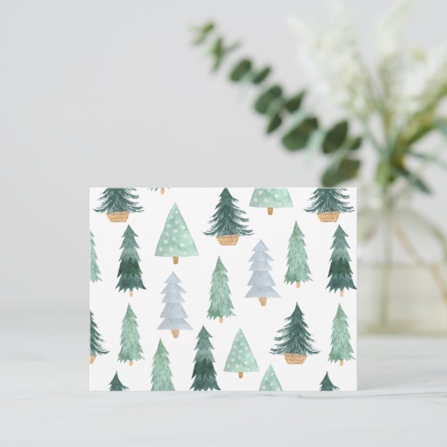 Postcard (10,8 x 14,2 cm) - Christmas Trees Briefk (Standing Front)