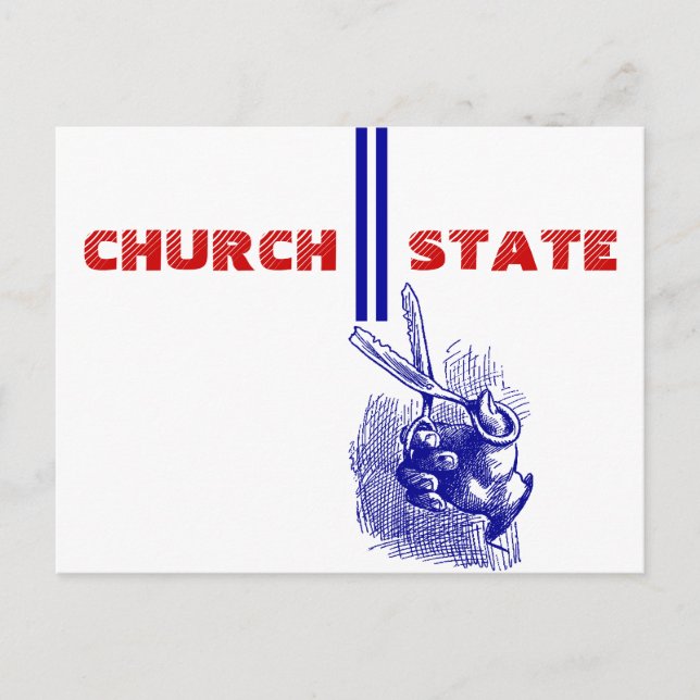 Postcard 1st Amend - Separation of Church & State (Front)