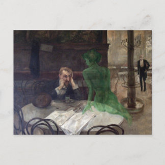 Postcard Absinthe Drinker