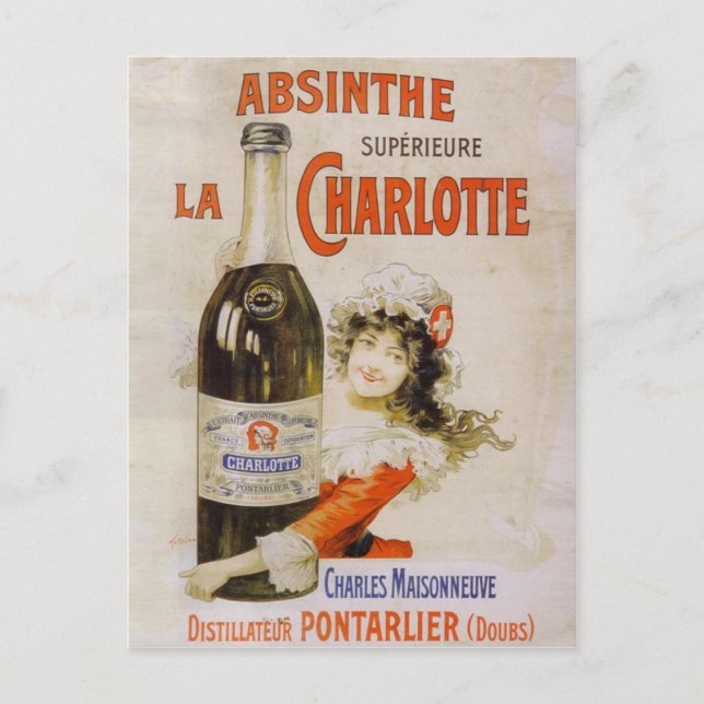Postcard Absinthe La Charlotte (Front)