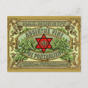 Postcard Absinthe Monnot
