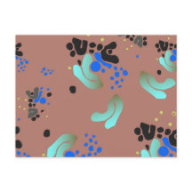 Postcard Abstract Colourful Blobs Fun 