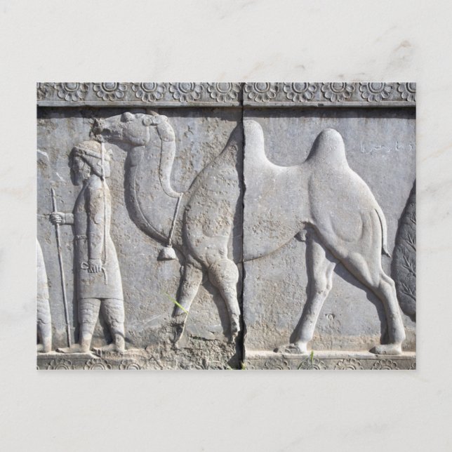 Postcard Achaemenid Era Fresco Persepolis, Iran (Front)