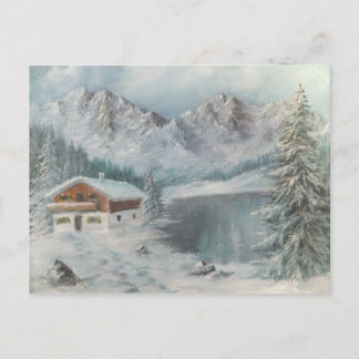 Postcard Ann Hayes Painting Bavarian Snow Dream