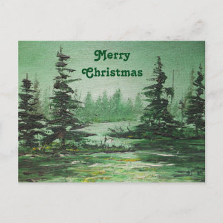 Postcard Ann Hayes Painting Green Forest