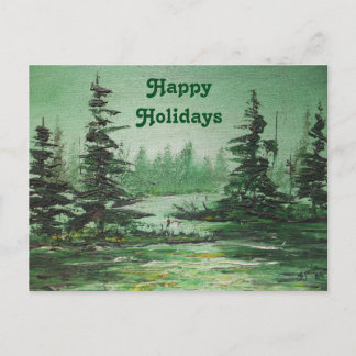 Postcard Ann Hayes Painting Green Forest