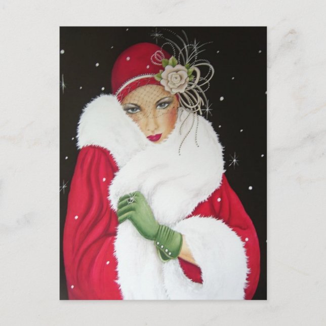 Postcard - Art Deco 1930 Christmas Greeting (Front)