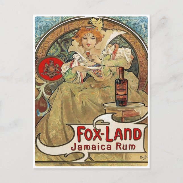 Postcard - Art Nouveau Jamicce Rum (Front)