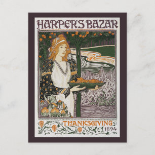 Postcard: Art Nouveau - L.Rhead - Thanksgiving Holiday Postcard