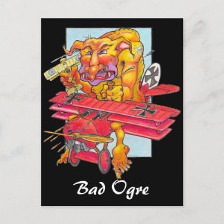 Postcard - Bad Ogre - black background