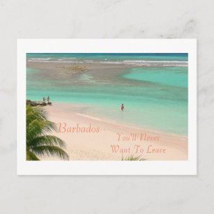 POSTCARD, BARBADOS--YOU'LL NEVER WANT TO LEAVE! POSTCARD