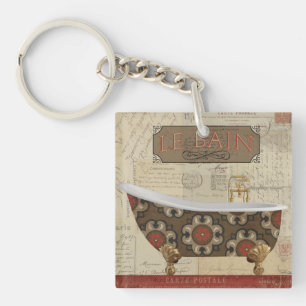Postcard Bath Key Ring