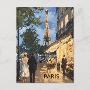 POSTCARD Beautiful Watercolor of Paris Travel