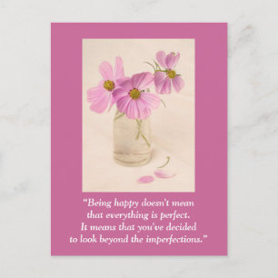 Postcard "Being happy doesn't mean ..."