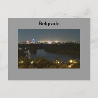 postcard Belgrade on the night