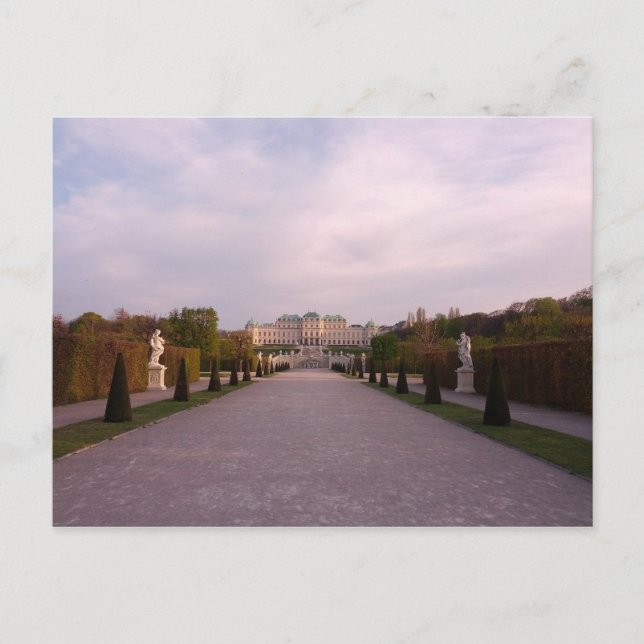 Postcard Belvedere Gardens Palace Vienna, Austria (Front)