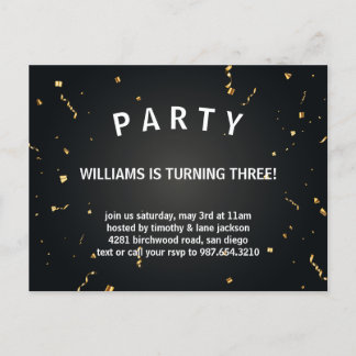 Postcard birthday party