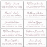 Postcard Blue Calligraphy Guest Address Labels<br><div class="desc">Easy to personalise, names and addresses / individual wedding address label stickers for guests in a 2 x 0.8 inch size suitable for postcards! These chic, modern and simple wedding address labels feature your wedding guest names in burgundy elegant handwritten script calligraphy and stylish typography on a white background. Simply...</div>
