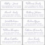 Postcard Blue Calligraphy Guest Address Labels<br><div class="desc">Easy to personalise, names and addresses / individual wedding address label stickers for guests in a 2 x 0.8 inch size suitable for postcards! These chic, modern and simple wedding address labels feature your wedding guest names in navy blue elegant handwritten script calligraphy and stylish typography on a white background....</div>