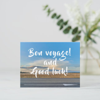 Postcard Bon voyage and Good luck