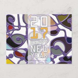 Postcard, Briefkaart, 2017 Happy New Year Holiday Postcard