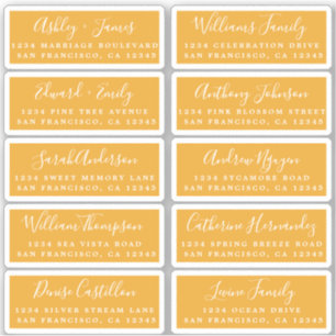Postcard Calligraphy Wedding Guest Address Labels