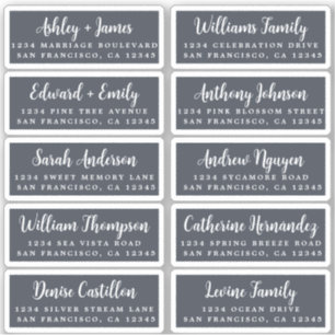 Postcard Calligraphy Wedding Guest Address Labels