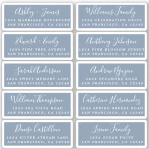 Postcard Calligraphy Wedding Guest Address Labels