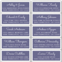 Postcard Calligraphy Wedding Guest Address Labels