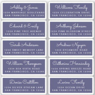 Postcard Calligraphy Wedding Guest Address Labels