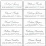 Postcard Calligraphy Wedding Guest Address Labels<br><div class="desc">Easy to personalise, names and addresses / individual wedding address label stickers for guests in a 2 x 0.8 inch size suitable for postcards! These chic, modern black and white wedding address labels feature your wedding guest names in off-black elegant handwritten script calligraphy. Simply add your individual wedding guest names...</div>